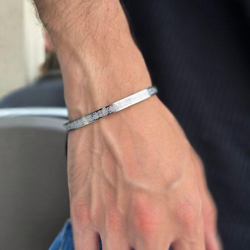 product_image_name-Generic-مجموعة من قلادة آية الكرسي وسوار كف من الفولاذ المقاوم للصدأ-3