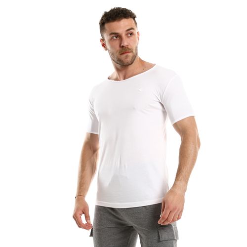 Diadora Men Cotton Basic Round NeckT-Shirt - White @ Best Price Online ...