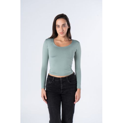 OUTDATED Wide Neck Long Sleeve - Mint Green