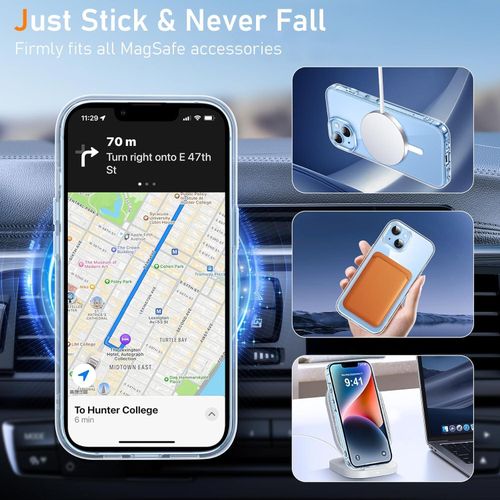 product_image_name-Generic-جراب مغناطيسي لهاتف آيفون 14 مزود بلوحتي حماية من الزجاج المقوى ولوحتي حماية للكاميرا، متوافق مع نظام MagSafe، جراب خلفي مضاد للخدش ومقاوم للصدمات مصنوع من مادة TPU لهاتف آيفون 14 مقاس 6.1 بوصة - شفاف-5