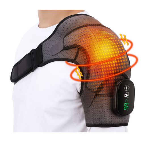 Heated Shoulder Support Brace, USB Electric Rechargeable Adjustable Heating  Shoulder Pad Wrap for Muscle,Shoulder, Rotator Cuff