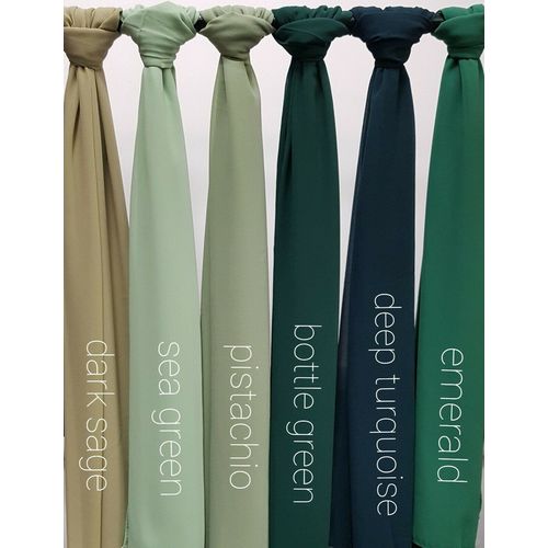 product_image_name-Generic-مجموعة من 6 طرح شيفون كريب سادة - حجم كبير - متعدد الالوان-1