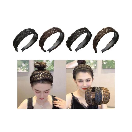Generic Hair Braided Headband Hair Styling Braid Hair Band For Women Black  @ Best Price Online