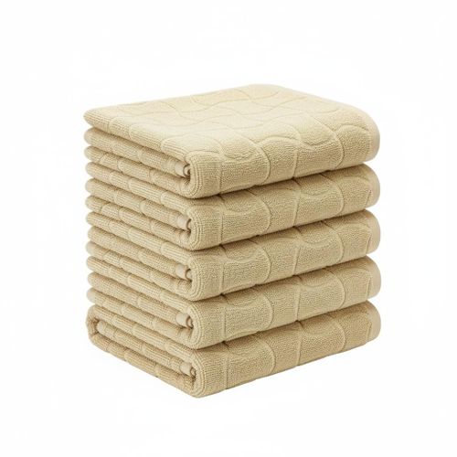 product_image_name-Shorto-مجموعة مناشف مكونة من 5 مناشف قطن 100% - بيج-1