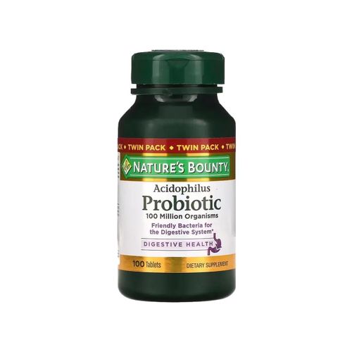 product_image_name-Nature'S Bounty-أقراص البروبيوتيك أسيدوفيلس 100 مليون ثقافة نشطة، دعم صحة الجهاز الهضمي، مكمل صحي للأمعاء، 100 قرص-1