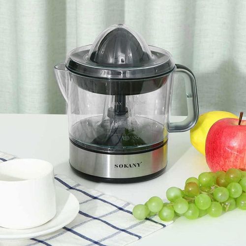 product_image_name-Sokany-عصارة كهربائية مع غطاء لعصر البرتقال والليمون بسعة 0.7 لتر وقدرة 45 وات، أسود من سوكاني-4