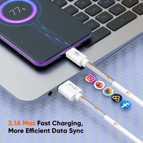 product_image_name-Vidvie-كابل شحن سريع فيدفى مايكرو يو اس بي 3.1 امبير متين متر - وصلة اصلية - وصله اصليه - كابل شحن - كابلمعدن متين-3