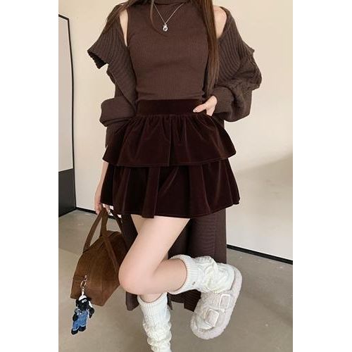 Generic Women Black Skirt Sweet Temperament Niche Versatile Fluffy Skirt Autumn High Waisted Slimming Ruffle Cake Skirt Elastic Waist Best Price Online Jumia Egypt