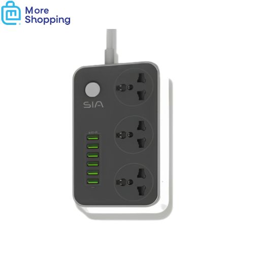 Buy Sia ENDURING POWER STRIP 6USB-A & 3 POWER SOCKETS - Black/WhiteFeaturing 6 USB-A ports and 3 power outlets for plugging in multiple phones, tablets, laptops, and other home appliances at the same time As a result, Enduring USB-A and Power Sockets Strip is the best choice for heavy duty. For long-term service life, the power strip has a flame-resistant PC casing. The power strip cable has a pure copper core for enhanced conductivity. in Egypt