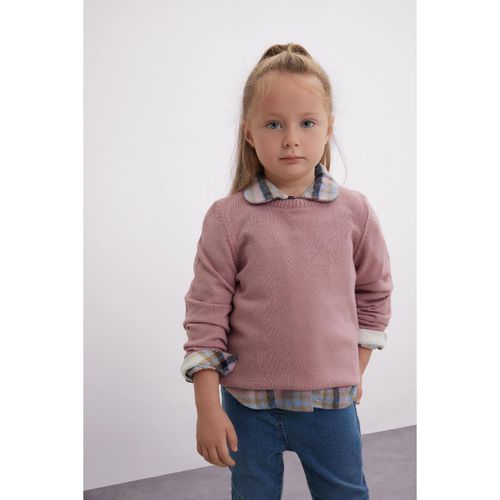 product_image_name-Defacto-Baby Girl Bike Neck Regular Fit Pullover - Rose-5