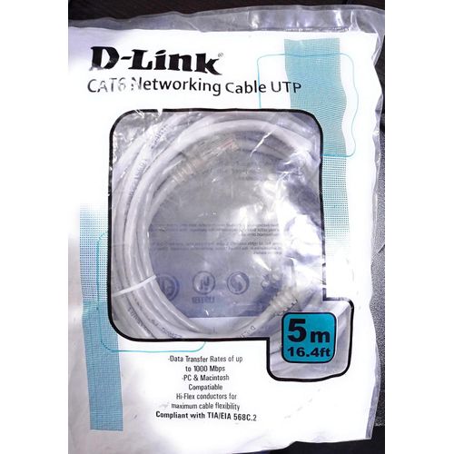 D-Link CAT6 Patch Cable (5M (16 FEET)