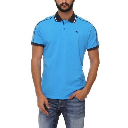 اشتري Diadora Half Sleeves Polo shirt - Blue Sky في مصر