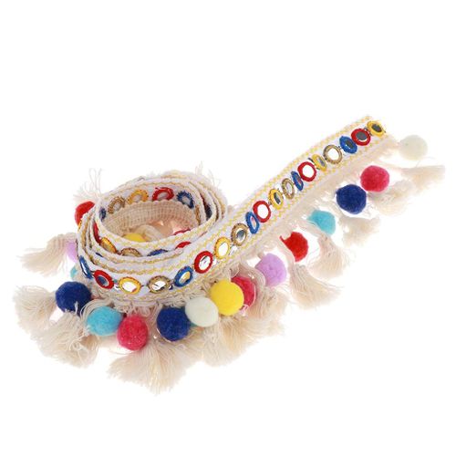 Generic 1 Yard Pompom Lace Pom Pom Lace Fringed Ribbons Pompons