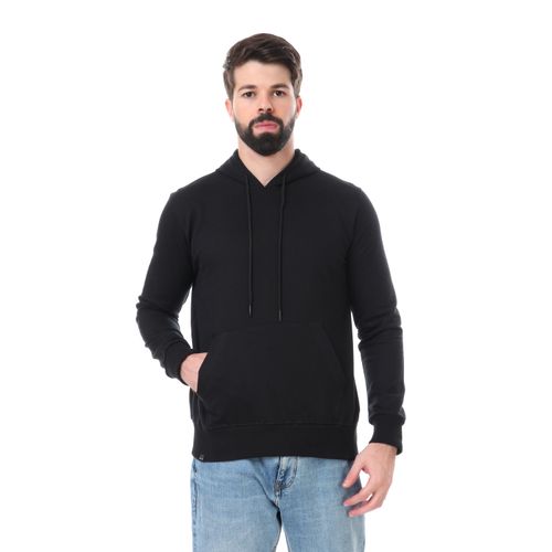 Buy Izor Solid Slip On Long Sleeves Hoodie - Black in Egypt