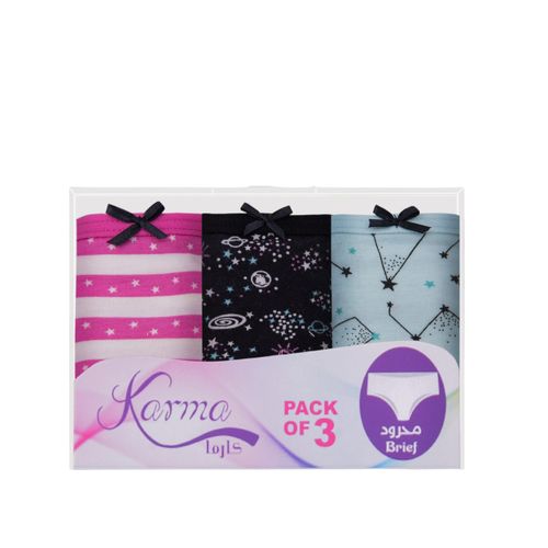product_image_name-Karma-عبوة من 3 سراويل داخلية قطنية للنساء من كارما-3