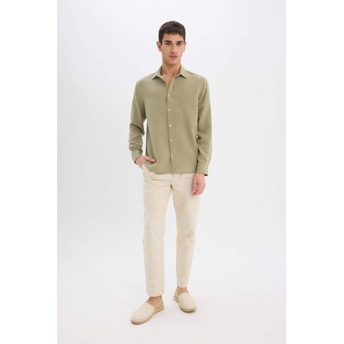 product_image_name-Defacto-ديفاكتو قميص كم طويل قصة عادية بياقة ايطالية-2