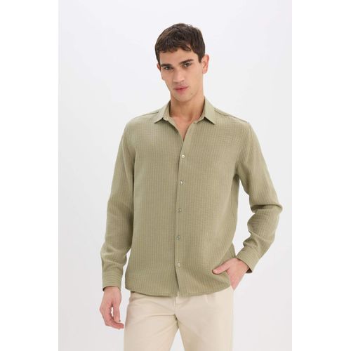 product_image_name-Defacto-ديفاكتو قميص كم طويل قصة عادية بياقة ايطالية-3