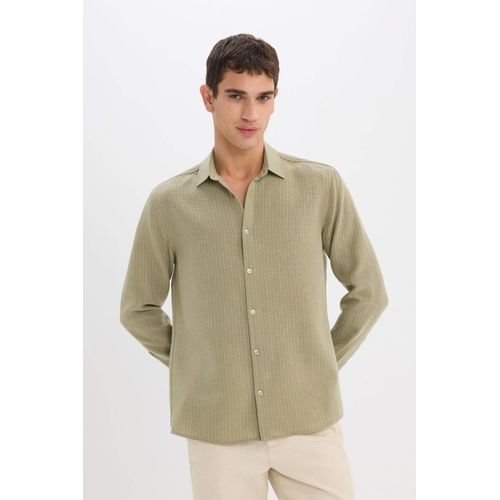 product_image_name-Defacto-ديفاكتو قميص كم طويل قصة عادية بياقة ايطالية-4