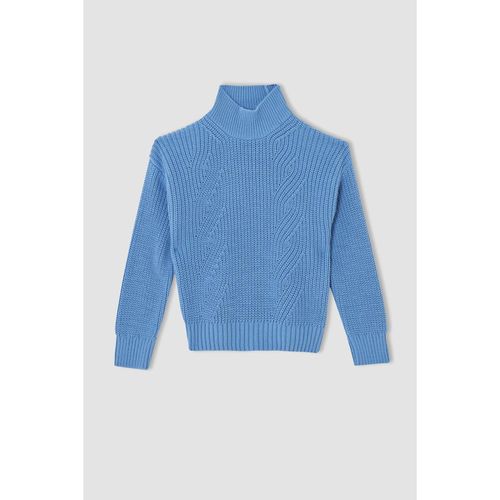 product_image_name-Defacto-Tricot Pullover - Blue-1