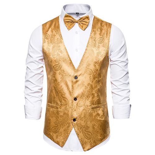 Mens gold discount dress vest
