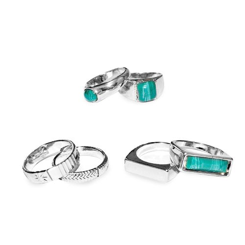 Generic Simple Design Different Shapes Silver Color Ring Set For Women 6Pcs Best Price Online Jumia Egypt