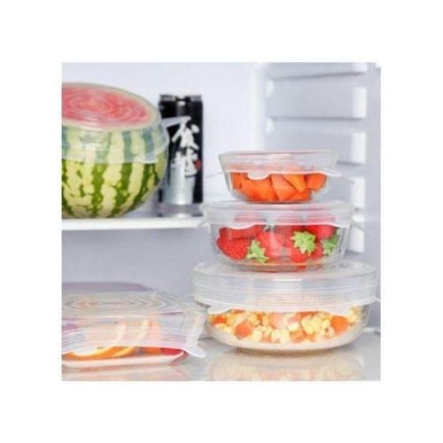 product_image_name-Generic-غطاء سيليكون مطاطي أبيض ، غطاء مفيد للثلاجة والميكروويف. 6 قطع.-4