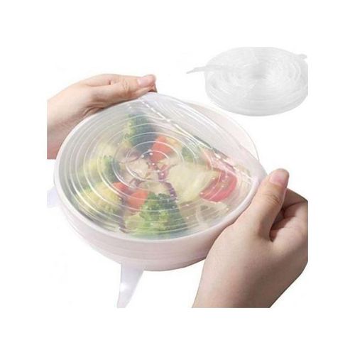 product_image_name-Generic-غطاء سيليكون مطاطي أبيض ، غطاء مفيد للثلاجة والميكروويف. 6 قطع.-5