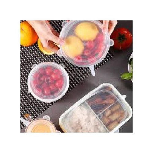 product_image_name-Generic-غطاء سيليكون مطاطي أبيض ، غطاء مفيد للثلاجة والميكروويف. 6 قطع.-6