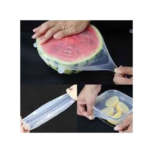 product_image_name-Generic-غطاء سيليكون مطاطي أبيض ، غطاء مفيد للثلاجة والميكروويف. 6 قطع.-7