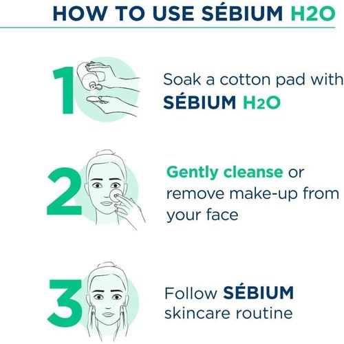 Bioderma غسول مطهر ماء ميسيلار سيبيوم H2O من بيوديرما، 250 مل - image 5