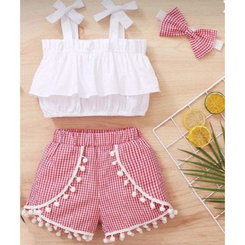 Buy Girls Set Of Two Pieces Gel Tshirt And The Shorts Of Cotton in Egypt