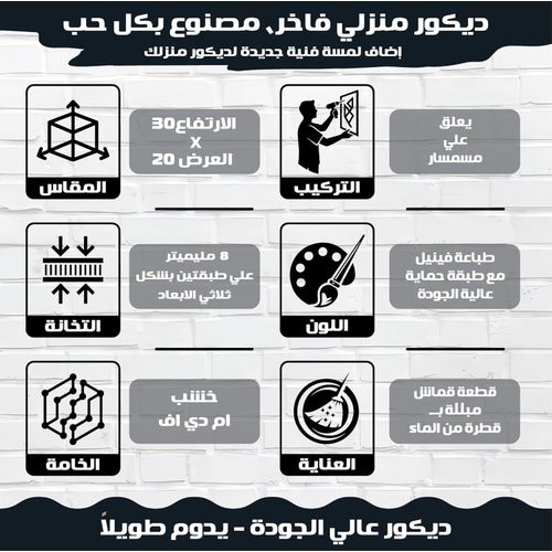product_image_name-Generic-تابلوه كوفي 3D معلق من طبقتين ديكور مميز للمطبخ مقاس 30في20 سم، طباعة لامعة بشكل كوفي بارز ذات مقاومة للتقشير والأتربة، تعلق علي مسامير ، اختيار مثالي لزينة المطبخ-3