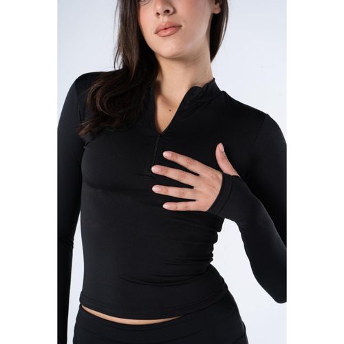 OUTDATED High Neck Zipper Long Sleeve - Black - image 2