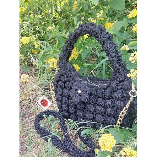 product_image_name-Generic-شنطة نسائية مصنوعة يدوياً من الكروشيه بلون أسود-4