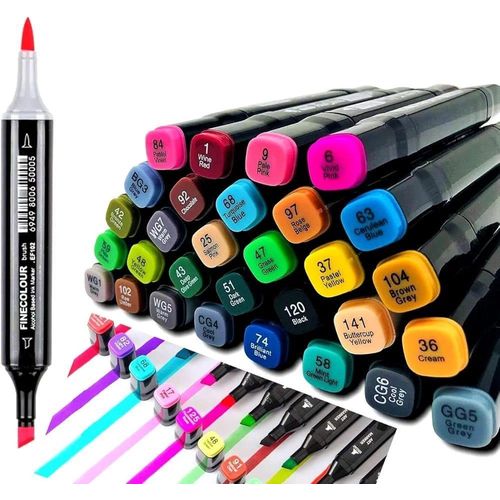 Generic مجموعة أقلام تحديد برأسين – 36 لونًا - image 7
