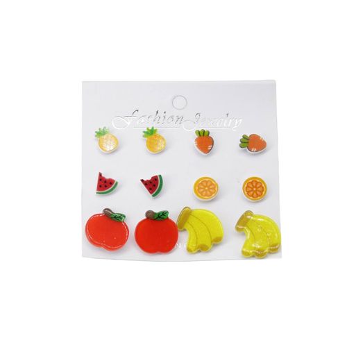 fluffy women accessories Set Of Fruit Shape Earring Of Fluffy