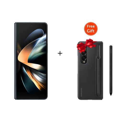 product_image_name-Samsung-Galaxy Z Fold 4 - 7.6 بوصة 256 جيجا بايت رام / 12 جيجا بايت ثنائي الشريحة 5G موبايل - رمادي أخضر + غطاء حامل هدية مع قلم -1