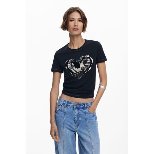 product_image_name-Desigual-Newspaper heart T-shirt-3