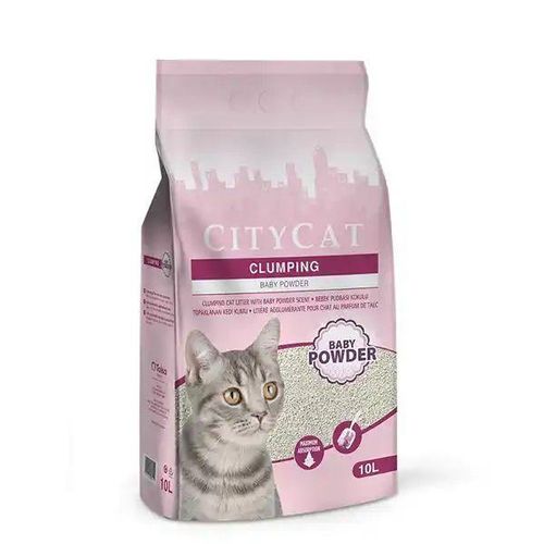 product_image_name-Generic-رمل القطط المتكتل من سيتي كات برائحة بودرة الأطفال 10 لتر-1
