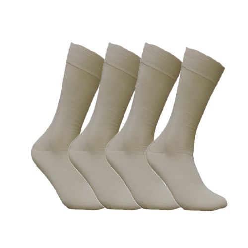Buy Solo Men Long Beige Socks Pack 4 Pairs in Egypt