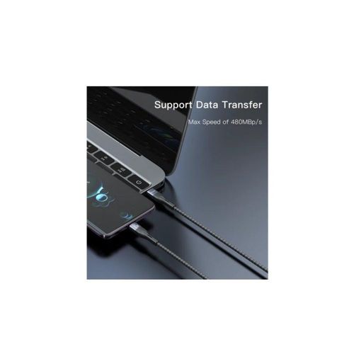 product_image_name-Yesido-كابل Type-C إلى Type-C 60W بطول 1 متر CA156، شحن سريع، USB 3.0، نقل بيانات عالي السرعة-5