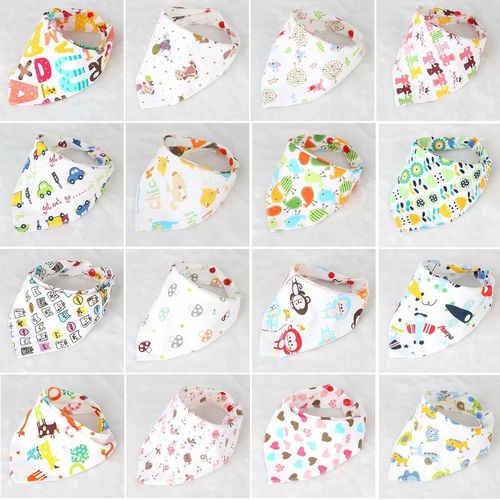 اشتري Universal Baby Drool Triangle Bibs With Snaps For Drooling Feeding-random في مصر