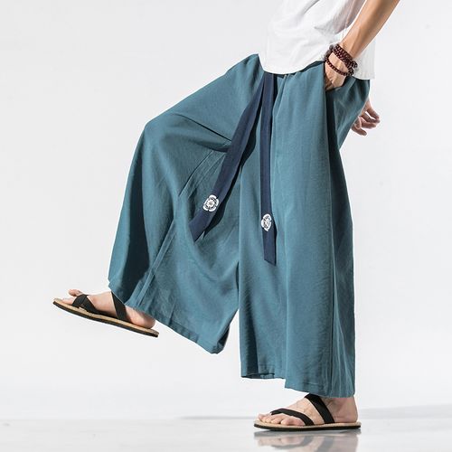 Trendy Loose Baggy Cargo Pants Men Casual Hiphop Harem Cotton Straight Trousers  Wide Leg Plus Size Streetwear Clothing