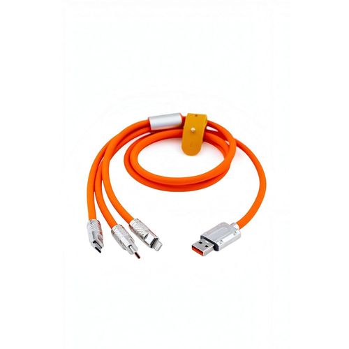 Cable - Increase your charging efficiency with the 3-in-1 Multi Charging Cable, designed to support IP, Type-C and Micro-USB connections, making it the perfect solution for all your devices.