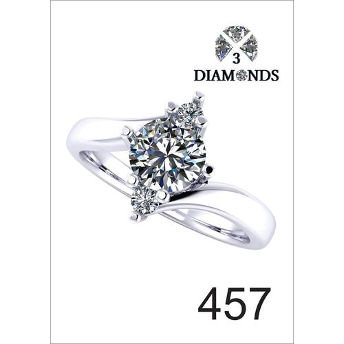product_image_name-3Diamonds-خاتم بلاتينيوم مطلي من 3 دايموندز للنساء مع حجر زركون - فضي-1