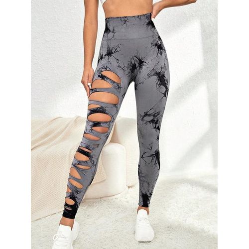 Generic Hole Women Seamless Leggings Tie-Dye Fitness Push Up High Waist  Elastic Legging Slim Booty Lifting Workout Leggings Sexy Female @ Best  Price Online