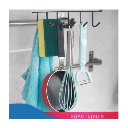 product_image_name-Generic-رف منظم للمناشف وادوات المطبخ الاخرى - اسود - قطعتين-4