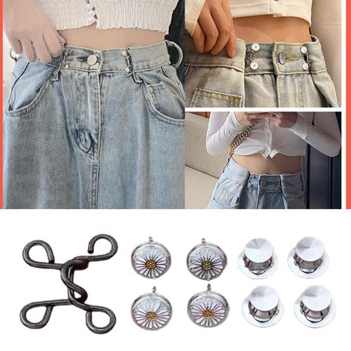 Generic 4pcs Waist Buckle Extender Adjustable Snap Button Nail free Waist Gray Best Price Online Jumia Egypt