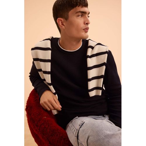 product_image_name-Defacto-بلوفر تريكو قصة مريحة برقبة مستديرة-8