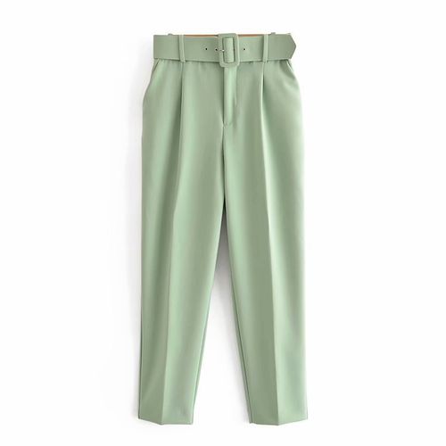 Uniqlo tapered ankle pants - green